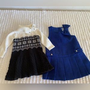 Bundle 2 Janie and Jack girls toddler cute winter formal dress 12 18 24 months